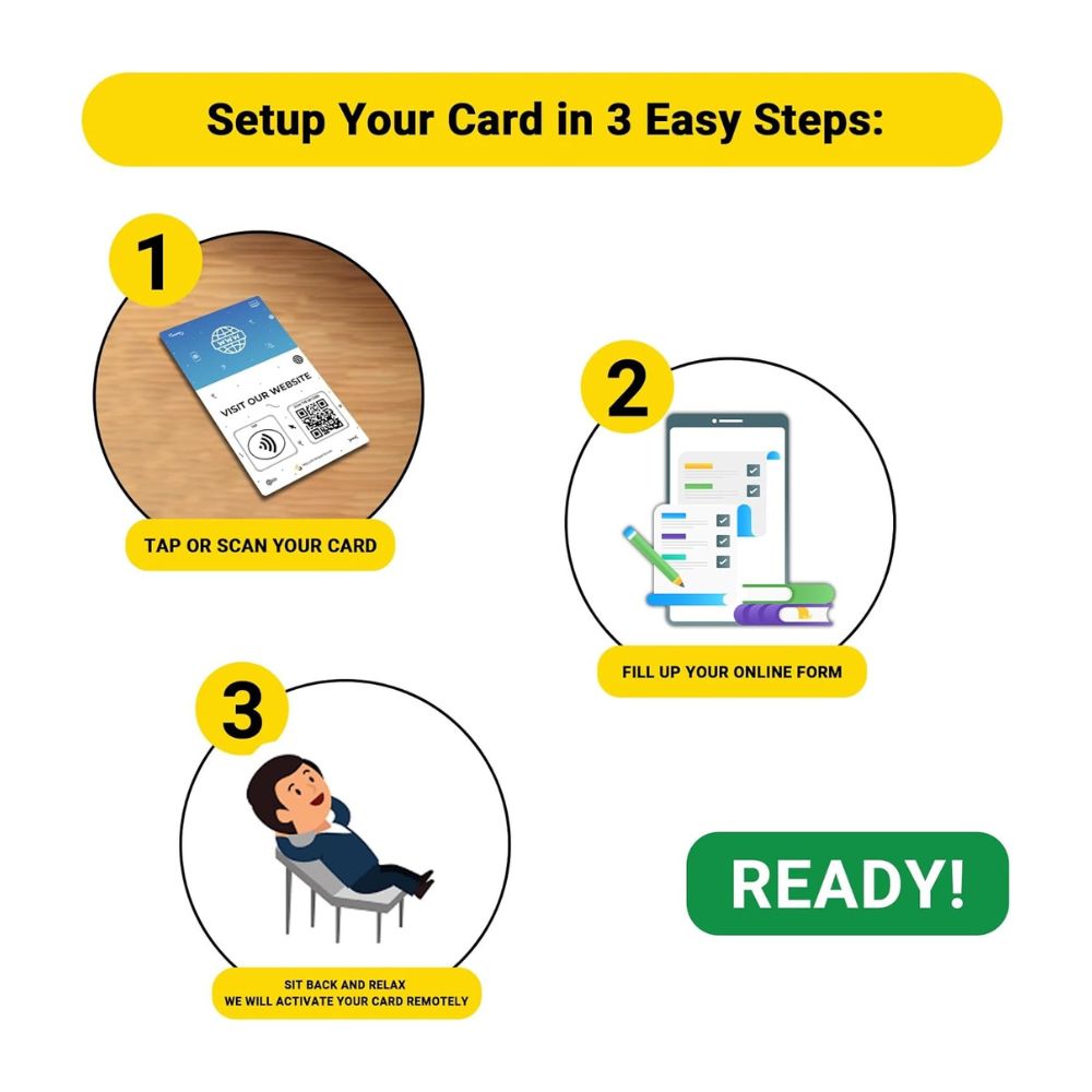 Website Review Tap Card | Review QR Code | Contactless Review Card | NFC Tap Card | Unlimited Use NFC Card image 5