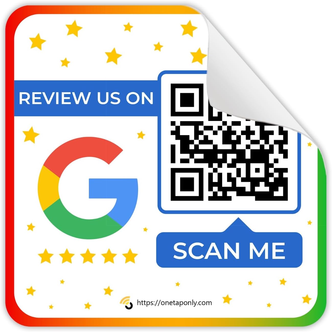 Google Review Stickers | 3 Stickers Pack | Review QR Code | Review Sticker | Unlimited Scan (3-Pack-9-Stickers) image 1
