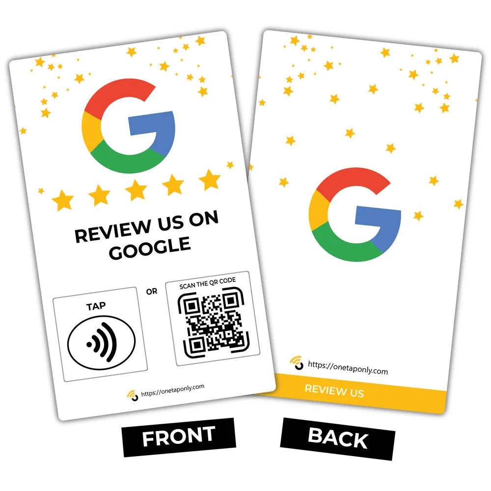 4-Pack Google Review Tap Cards Follow Us on Instagram & Facebook NFC Tap Cards Contactless Review Card for Instant Reviews & Followers All Phones Compatible Reusable NFC & QR Code image 3