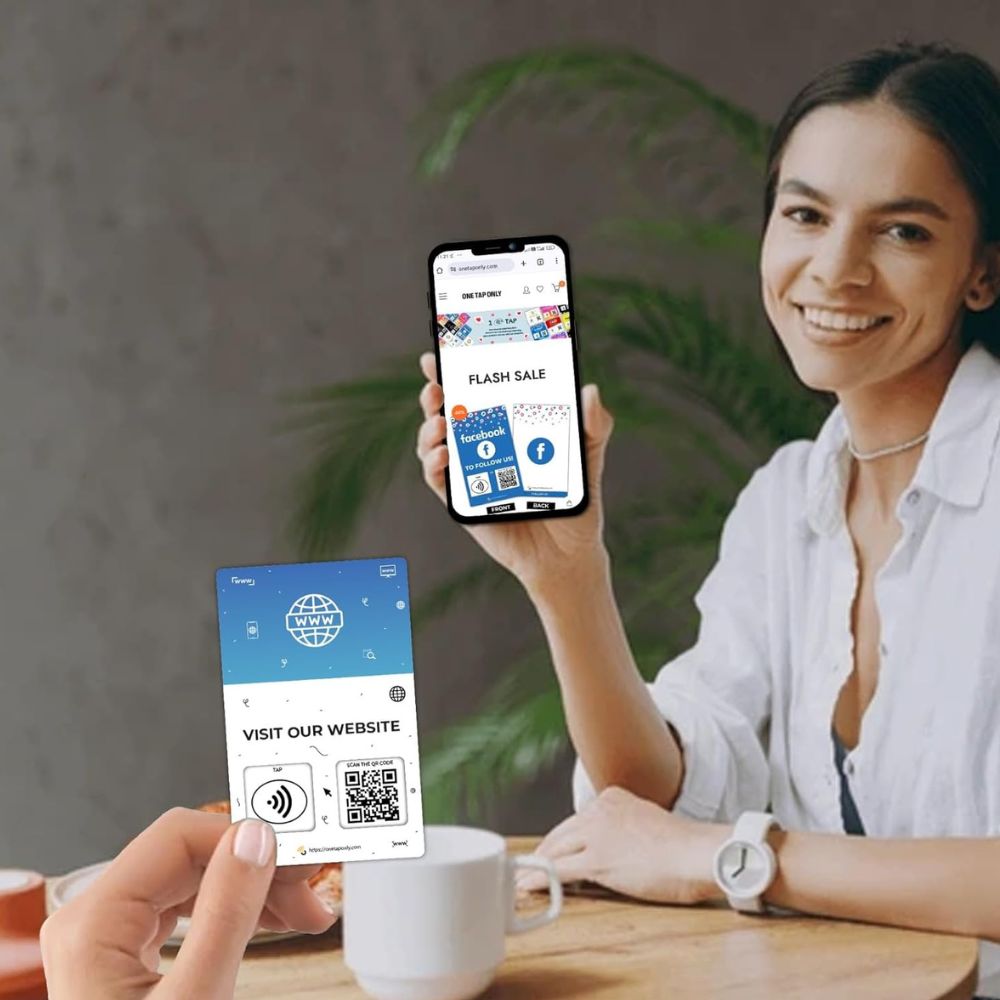 Website Review Tap Card | Review QR Code | Contactless Review Card | NFC Tap Card | Unlimited Use NFC Card image 4