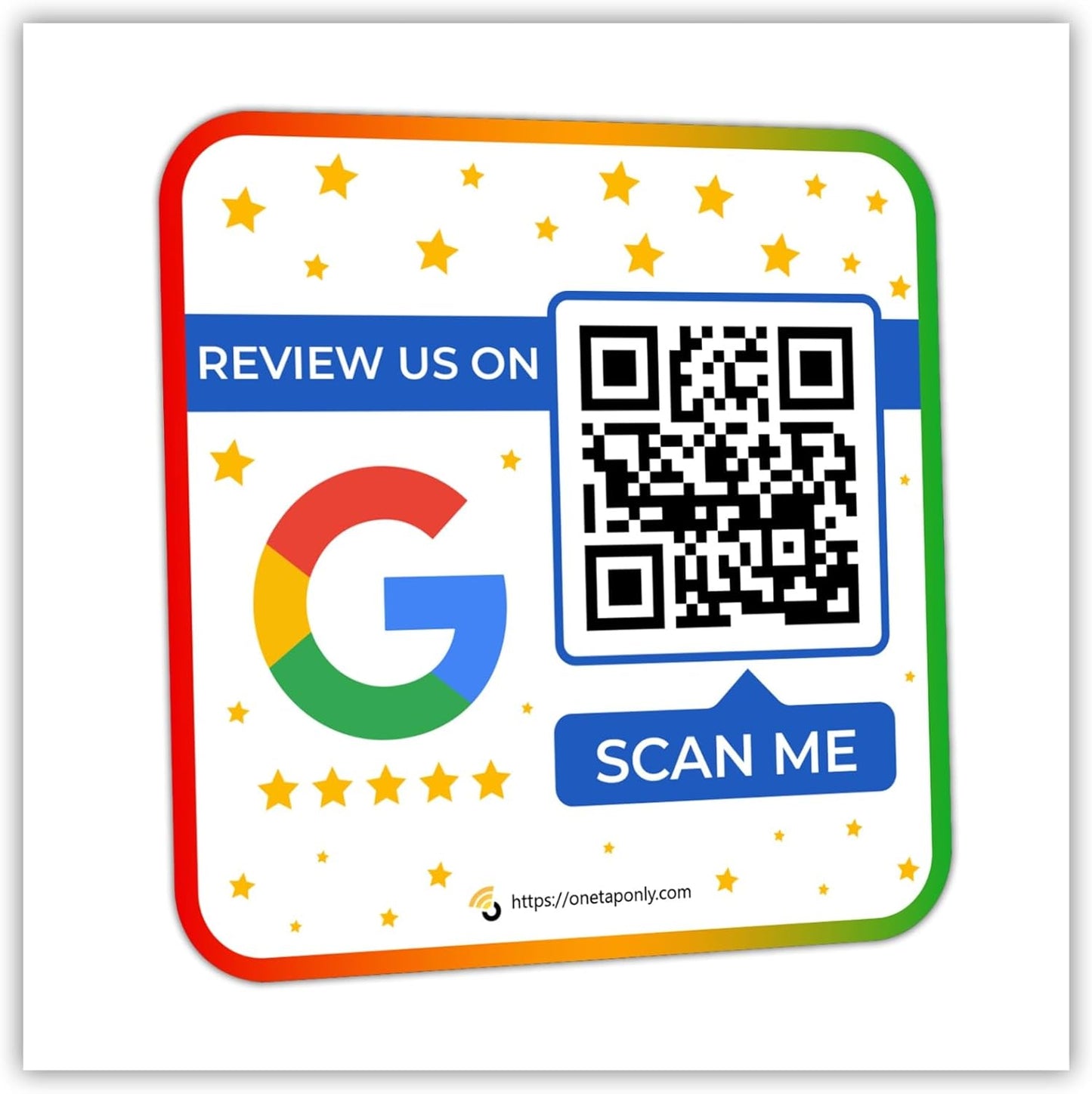 Google Review Stickers | 3 Stickers Pack | Review QR Code | Review Sticker | Unlimited Scan (3-Pack-9-Stickers) image 5
