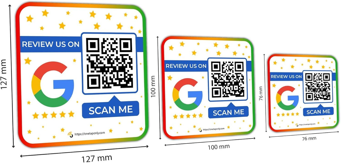Google Review Stickers | 3 Stickers Pack | Review QR Code | Review Sticker | Unlimited Scan (3-Pack-9-Stickers) image 2