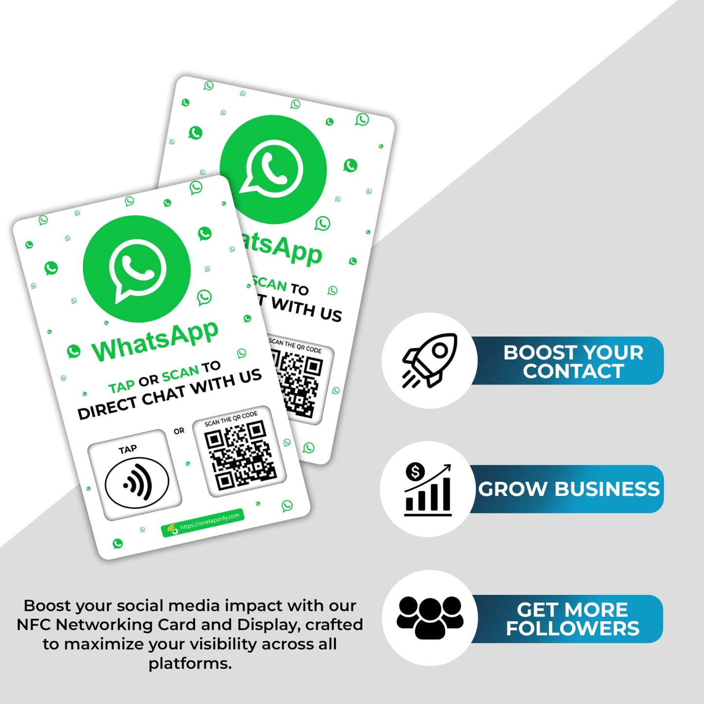 One Tap WhatsApp NFC Card | Boost Customer Engagement
