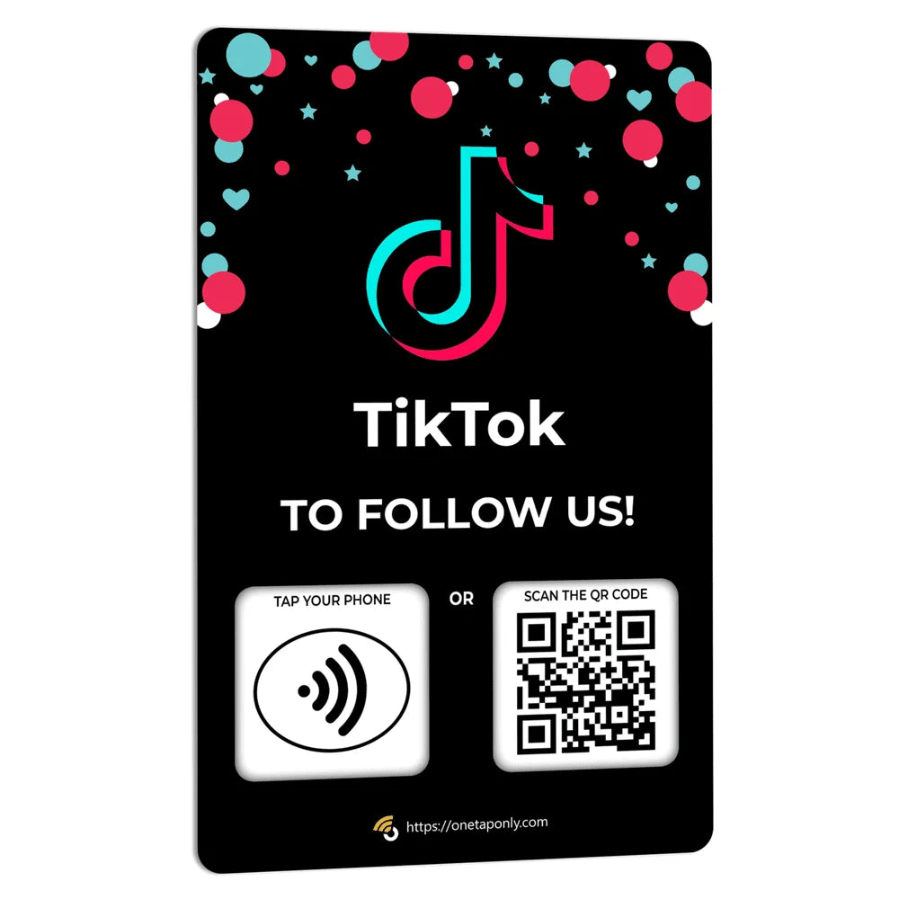 Website Review Tap Card | Review QR Code | Contactless Review Card | NFC Tap Card | Unlimited Use NFC Card - 1 TikTok Card image