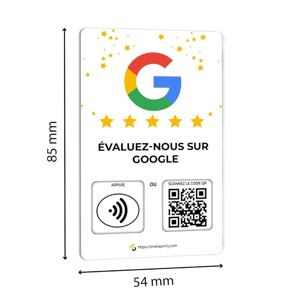 French Google Review NFC Card | Instant Customer Feedback