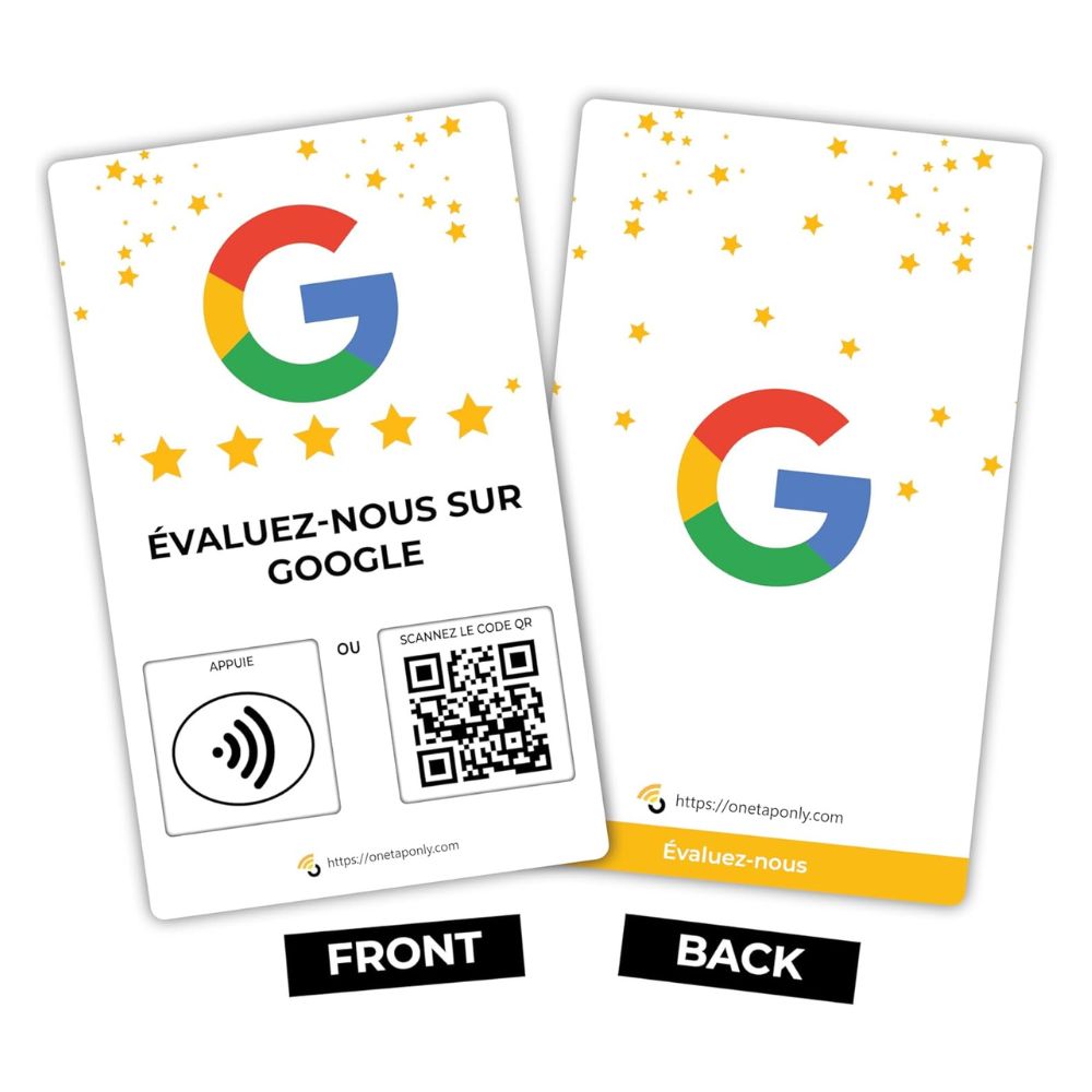 French Google Review NFC Card | Instant Customer Feedback