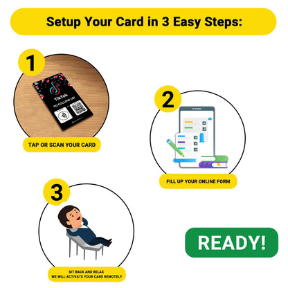 TikTok Review Tap Card | Review QR Code | Contactless Review Card | NFC Tap Card | Unlimited Use NFC Card image 2