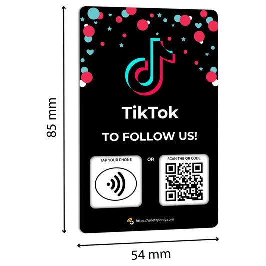 One Tap TikTok NFC Card | Boost Followers & Reviews
