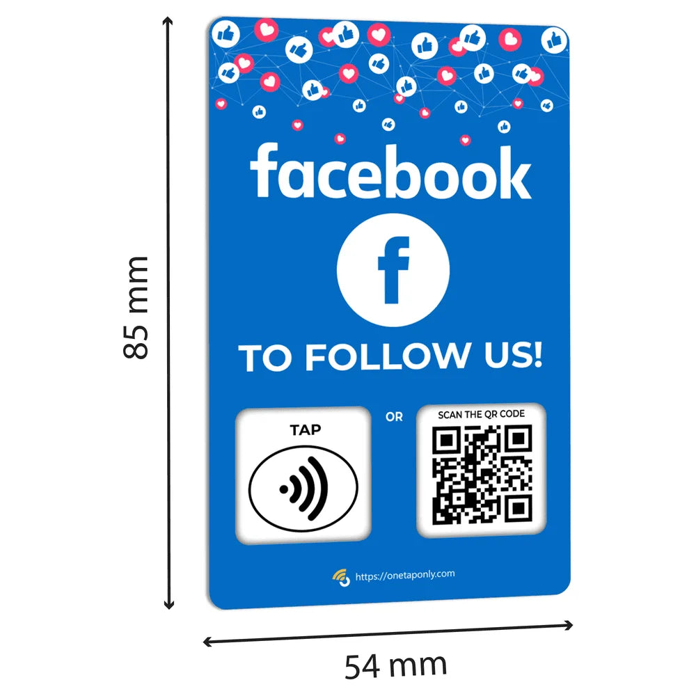 One Tap Facebook NFC Card | Boost Followers & Engagement