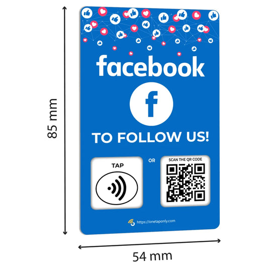 One Tap Facebook NFC Card | Boost Followers & Engagement