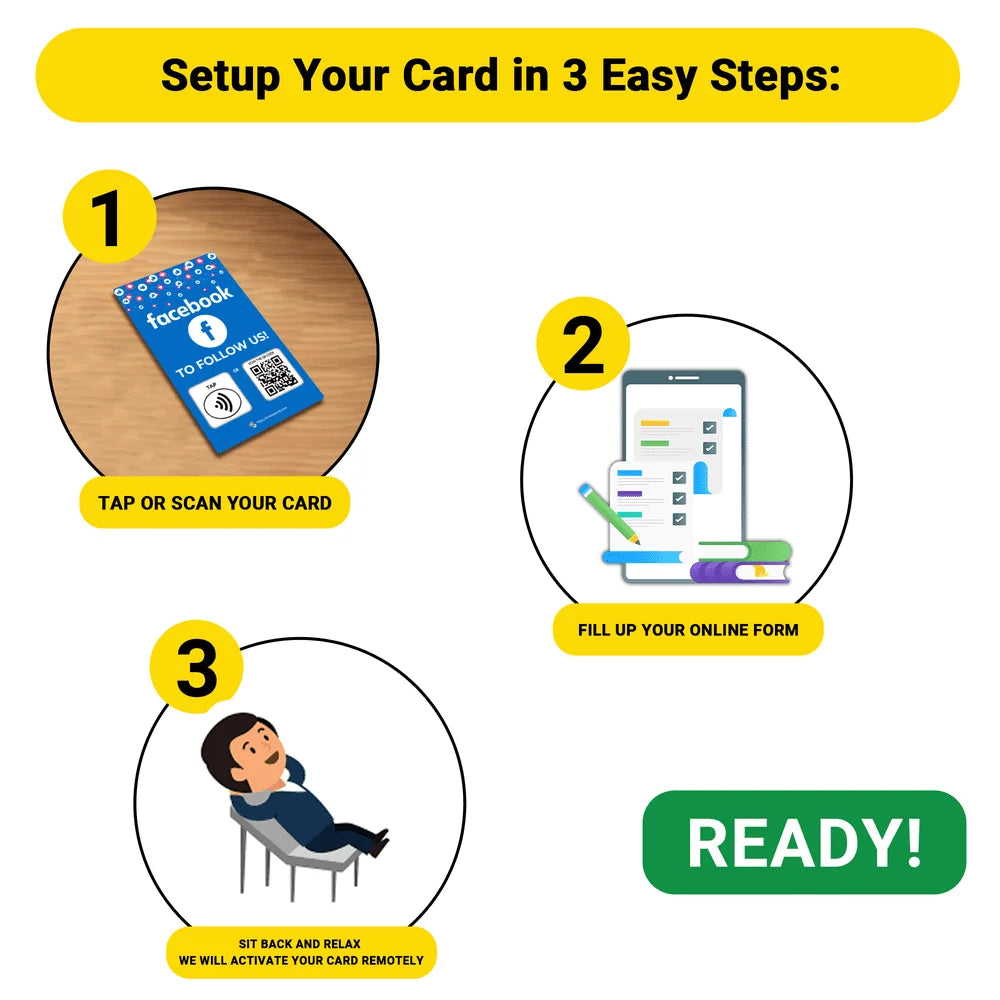 One Tap Facebook NFC Card | Boost Followers & Engagement