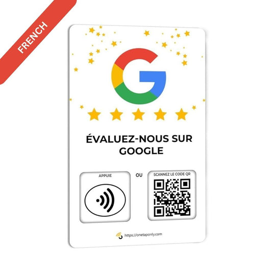 French Google Review NFC Card | Instant Customer Feedback