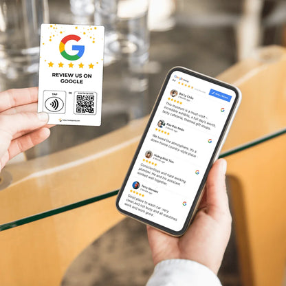 3-Pack Google Review Tap Cards Follow Us on Instagram & Facebook NFC Tap Cards Contactless Review QR Code for Instant Reviews & Followers Compatible with All Phones Reusable Unlimited Use NFC Cards image 5