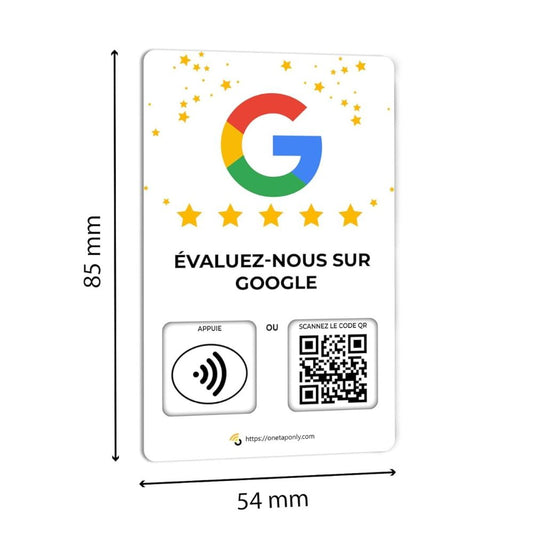 French Google Review NFC Card | Instant Customer Feedback