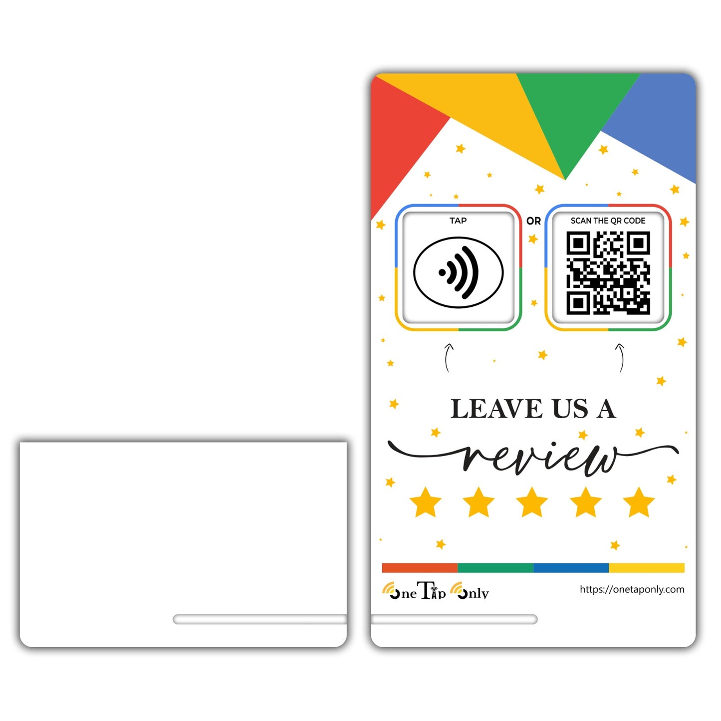 One Tap Only NFC Google Review Stand With QR