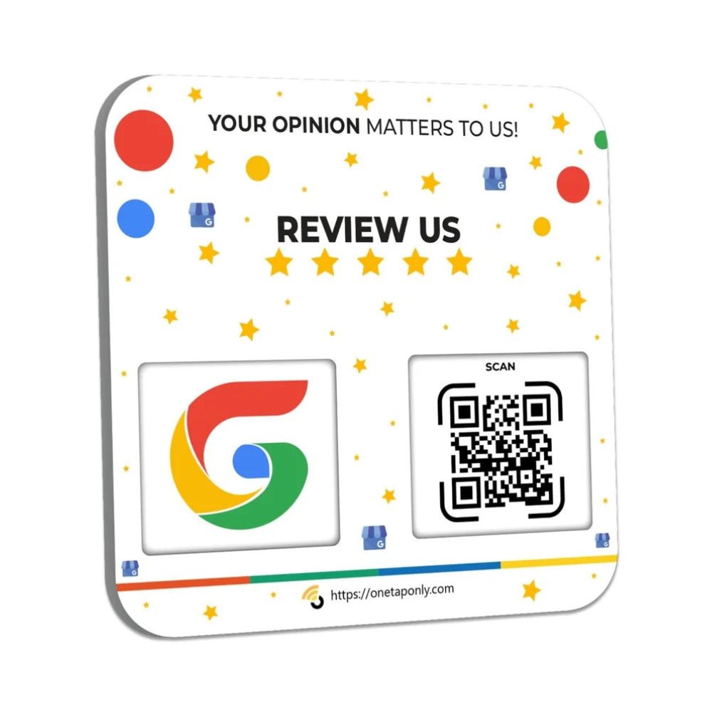 QR Plate for Google Reviews | One Tap Feedback Tool