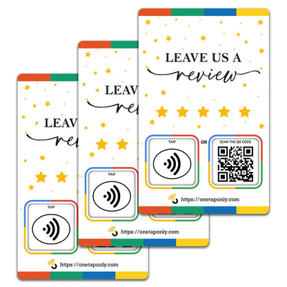 One Tap NFC Review Card (Pack of 3)