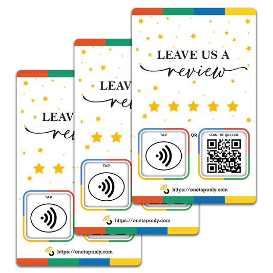 One Tap NFC Review Card (Pack of 3)