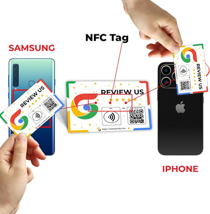 One Tap Only Google Review NFC Card with QR Code - Tap to get 5-star Google reviews - Product image 7